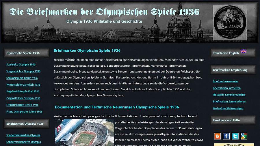 Briefmarken Olympia 1936